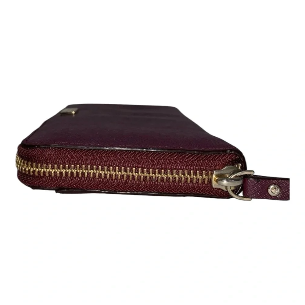 Kate Spade Neda Laurel Leather Zip-Around Wallet Mulled Wine WLRU2669